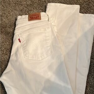 Levi's Women's Cream Straight Leg Jeans